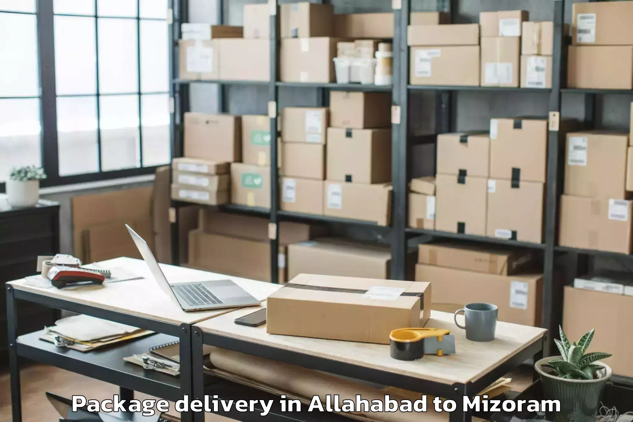 Top Allahabad to Thenzawl Package Delivery Available